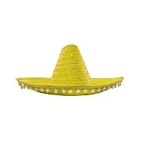 0207vp74ggd sombrero mexicain avec pompons blancs, chapeau de paille, deguisement sur la plage vente de gros et en vrac disponible dans de multiples combinaisons au choix
