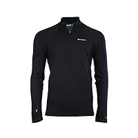 columbia men's midweight half zip omni heat top black shirt (m)