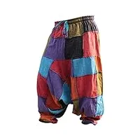 shopoholic fashion unisexe hippie doublé hippie pantalon sarouel - patch, large