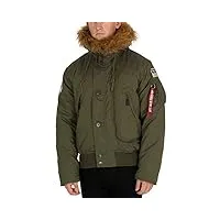 alpha polar jacket sv, blouson homme, grün (dark green 257), small