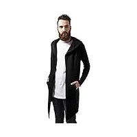 urban classics cardigan long à capuche gilet coton manches longues homme, noir noir (black), taille xx-large