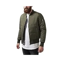 urban classics basic quilt bomber jacket, vert (olive 176), s homme