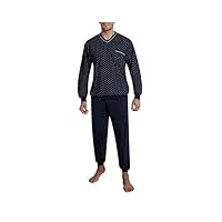 götzburg pyjama, v-ausschn, bündchen ensemble, bleu (navy 8414), small homme