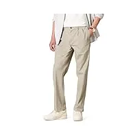 amazon essentials pantalon chino plissé, infroissable, coupe classique (grandes tailles disponibles) homme, brun kaki, 38w / 34l