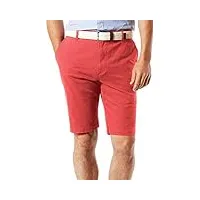 dockers men's classic fit perfect short d3, bank red/stretch, 33w
