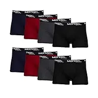 merish boxer pour homme - lot de 8 packs shorts rétro boxer en classique en coton avec élasthanne modell 216b - multicolor - taille l