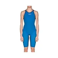 arena powerskin carbon flex vx swim suit-open back maillot une pièce, bleu impérial/gris foncé, 30 femme