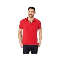 nautica slim fit short sleeve solid polo shirt rouge, m homme