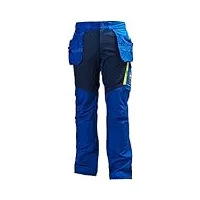 helly hansen 77401_555 aker construction pantalon de travail taille d112 bleu cobalt/bleu nuit