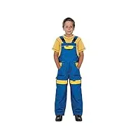 enfants bavoir et pince salopette combinaison pantalon de travail enfants pour enfant des combinaisons - bleu/jaune - 4 uk - 104 eu