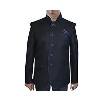 inmonarch nehru jute pour hommes noir à la mode costume 5 pc de bouton 3 ns984xl44 54 or xxl (hauteur 190 cm + dessus) noir