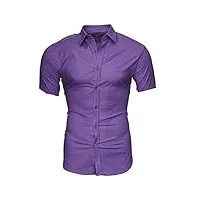 kayhan homme chemise manches courtes, c-22 caribic purple m