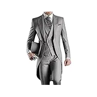 george costume homme hommes parti costume 5 pièces veste +gilet + pantalon+ cravate+ carré de poche 005,xxxxl