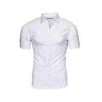 kayhan homme chemise manches courtes, c-22 caribic white l