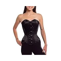 orchard corset cs-511 overbust corset en satin noir taille 32