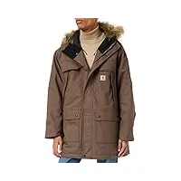 carhartt quick duck sawtooth parka manteau, dark canyon brown, m taille normale homme