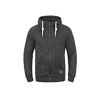 solid vitu zip-hoodie - veste à capuche - homme, taille:xxl, couleur:med grey (8254)