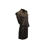 walker & hawkes - veste longue midland - style cape - capuche amovible/coutures étanches - nylon - marron - 2xl