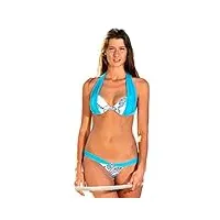 my sexy bikini - maillot de bain string bikini sexy - bali bleu blanc (bas: 36/38 | haut: 1)