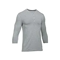 under armour pour homme athlétisme restauration henley pyjama, homme, true gray heather/carbon heather