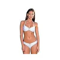 my sexy bikini - maillot de bain femme tanga bikini brésilien - bahamas blanc (bas: 40/42 | haut: 2)