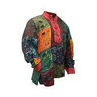 shopoholic fashion chemise d'été colorée pour homme style hippie - multicolore - xxxx-large