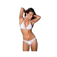 my sexy bikini - maillot de bain string bikini sexy uni - bounty bi matière blanc (bas: 40/42 | haut: 2)