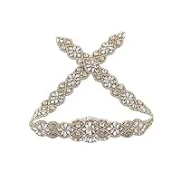 mariage ceinture strass appliqué avec cristaux et pearls-sew ou de colle pour diy mariage sash