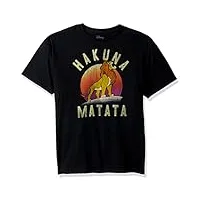 disney t- shirt graphique roi lion simba warrior roar chemise, noir, s homme