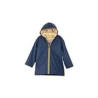 hatley splash jackets blouson de pluie, bleu (bleu marine/jaune), 7 ans fille