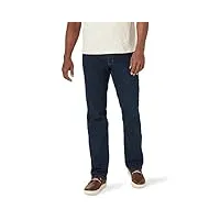 wrangler authentics jean confortable à taille flexible coupe régulière, indigo foncé, 42 w/ 32 l homme