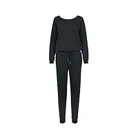 urban classics ladies long sleeve terry jumpsuit combinaison, noir (00007), s femme