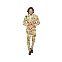opposuits crazy prom suits for men – confetteroni – comes with jacket, pants and tie in funny designs costume d39homme, multicolore, 48 homme