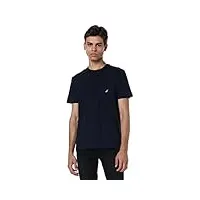 nautica solid crew neck short sleeve pocket t-shirt, bleu marine, 4x homme