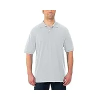 jerzees men's spot shield short sleeve polo sport shirt, ash, 3x-large