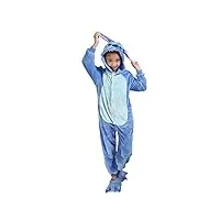 auspicious beginning pyjamas pour enfants costume cosplay animaux costumes pour enfants kigurumi, bleu, 125(la taille 138-148cm)