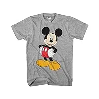 disney mickey mouse funny graphic tee classic vintage disneyland world mens adult t-shirt apparel (3xl, heather grey)