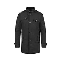 indicode brandan - manteau en laine - homme, taille:xl, couleur:black (999)