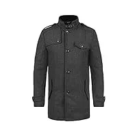 indicode brandan - manteau en laine - homme, taille:xl, couleur:dark coal (940)
