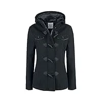 brandit manteau duffle-coat femme femme parka noir m 50% laine, 50% polyester