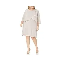 s.l. fashions robe cape pour femme grande taille - gris - 18w