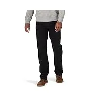 wrangler authentics jean confortable à taille flexible coupe régulière, noir, 56w x 32l homme