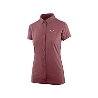 salewa puez minicheck dry w s/s chemise pour femme, femme, 00-0000027054, rose/marron, 46/40