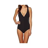 seafolly v-neck one piece swimsuit maillot de bain une pice, active black, 38 femme