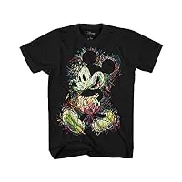 disney mickey mouse scribbles disneyland world tee funny humor adult mens graphic t-shirt apparel (black, x-large)