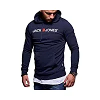 jack & jones jjecorp logo sweat hood noos 12137054 shirt à capuche, navy blazer, m homme
