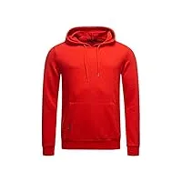 redbridge sweat à capuche sweatshirt avec poche frontale pull de base large gamme de couleurs rouge xl