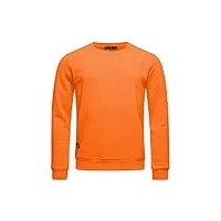 redbridge sweat pour homme sweatshirt pull de base large gamme de couleurs orange l
