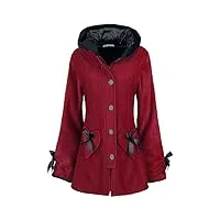 poizen industries manteau alison femme manteau court rouge l 100% polyester
