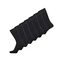jbs - chaussettes en fibre de bambou pour hommes - lot de 7 - noir - 45-48
